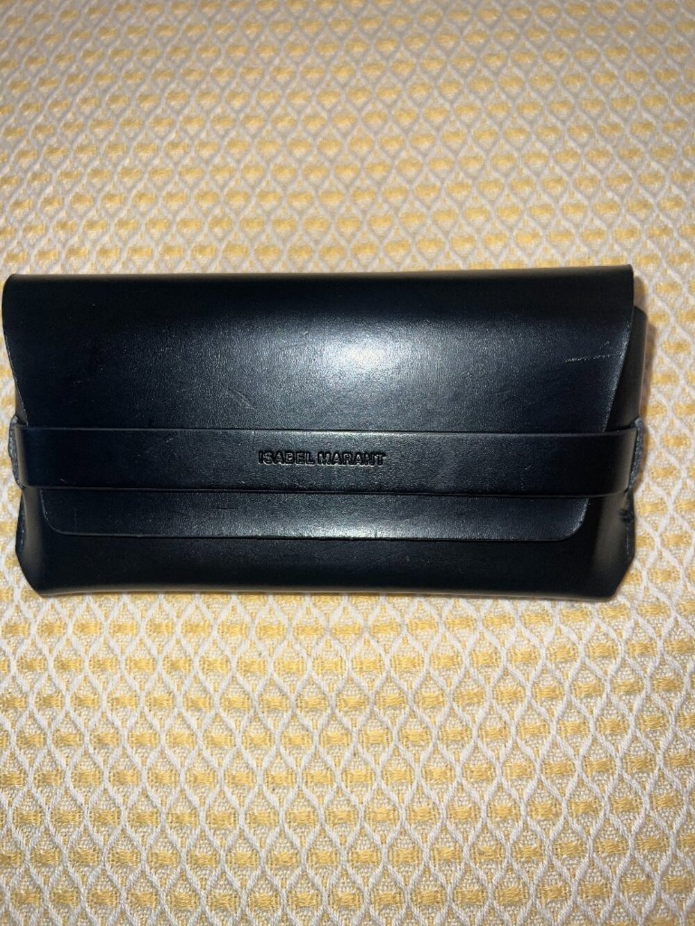 Isabel Marant Black Leather Sunglasses Case Sleeve Cover 6.5x3.5